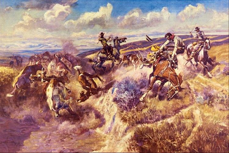 Charles M Russell Tight Dalley and a Loose Latigo